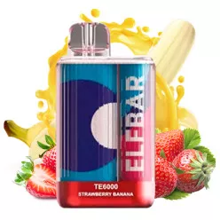 Одноразовый под Elf Bar - TE6000 (Strawberry Banana) ⟳⚡ 550mAh 50mg