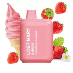 Одноразовый под Lost Mary - BM5000 (Strawberry Ice Cream) ⟳⚡ 650mAh 50mg