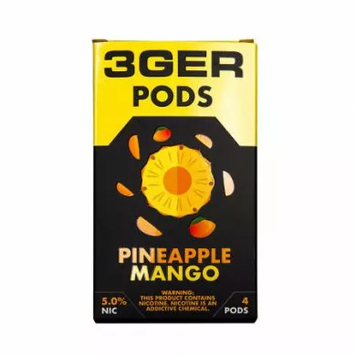 Картридж заправлений 3Ger Pods - Cartridge Pineapple Mango 50 мг 1 мл (4 шт) - фото 1