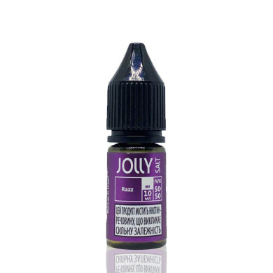 Жидкость для электронных сигарет на основе солевого никотина JOLLY Salt - Razz 10 ml 50 mg - фото 1