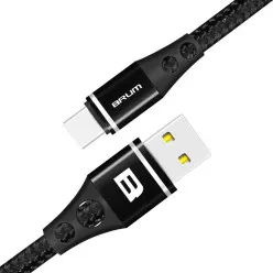 Кабель BRUM - Durable U014t USB - Type-C 2.4 А 1м (Чорний)