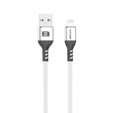 Кабель BRUM - Flexible U009i USB - Apple Lightning 2.4 А 1м (Білий) - фото 1
