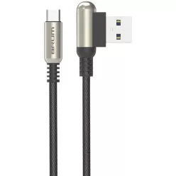 Кабель BRUM - Metal U011m USB - MicroUSB 2.4 А 1м (Чорний)