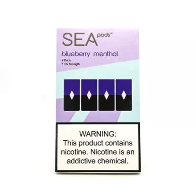 Картридж заправлений SEA Pods - Cartridge Bluberry Menthol 50 мг 1 мл (4 шт) - фото 1